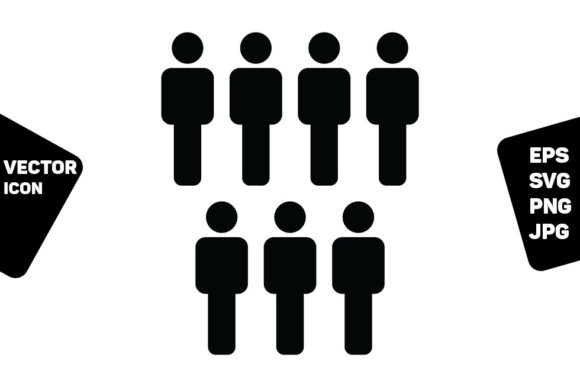 Business Person Icon Vector Male Group: A Versatile Graphic Design Asset