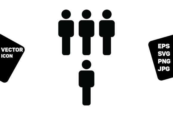 Client Icon Vector Male Group of People – A Solid Graphic Design Asset for Sellers