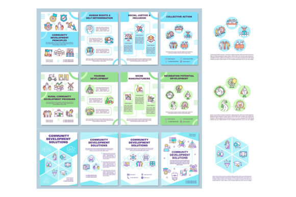 Community Development Brochure Template for Graphic Design Projects