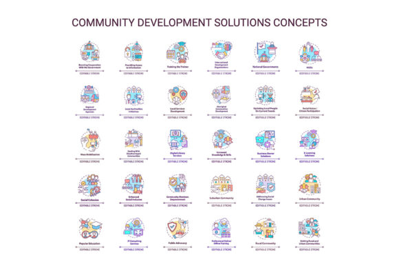 Community Development Solutions Concept: A Versatile Graphic Design Asset