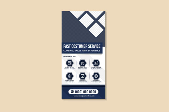 Costumer Service Fast Vertical Banner: A Versatile Graphic for Handmade Creations