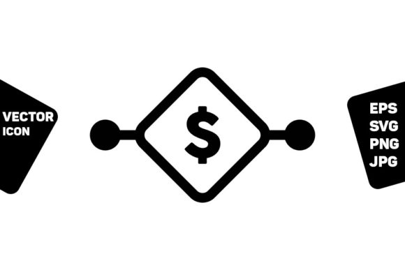 Digital Dollar Money Icon for Embroidery Projects