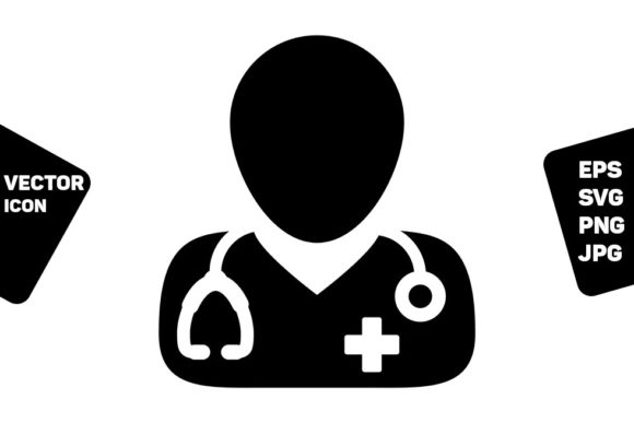 Doctor Icon Vector Medical Consultation: A Graphic Asset for Modern Branding