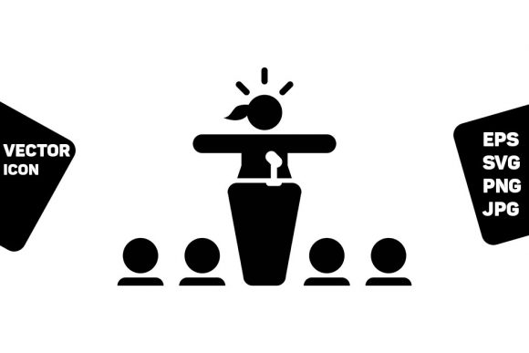 Event Icon Vector Person Speaking: A Versatile Graphic for Modern Designers