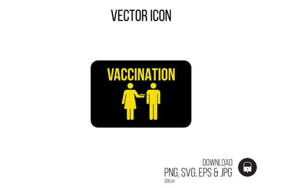 Flu Jab Poster Icon Vector for Graphic Design Projects