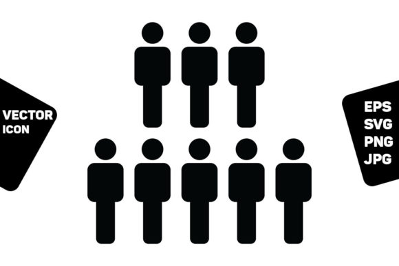 Group Icon Vector Male People Symbol for Crafting and Graphics