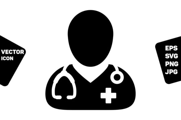 Healthcare Icon Vector Male Doctor: A Practical Graphic Design Asset for Local Business Branding