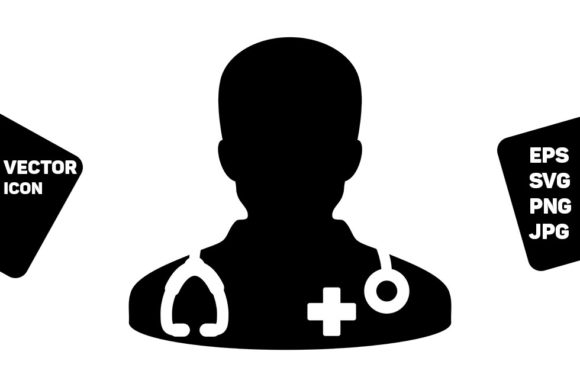 Healthcare Icon Vector Male Doctor Sign: A Versatile Graphic Design Asset for Modern Branding