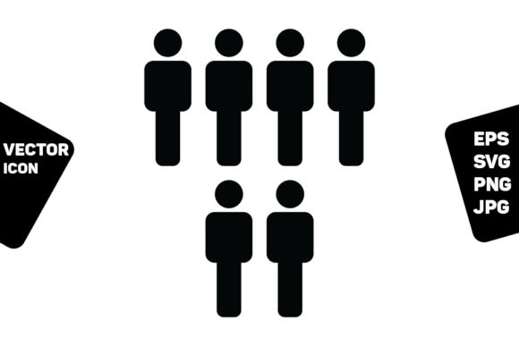 Hr Icon Vector Male Group People Symbol: A Polished Graphic for Business and Creative Projects
