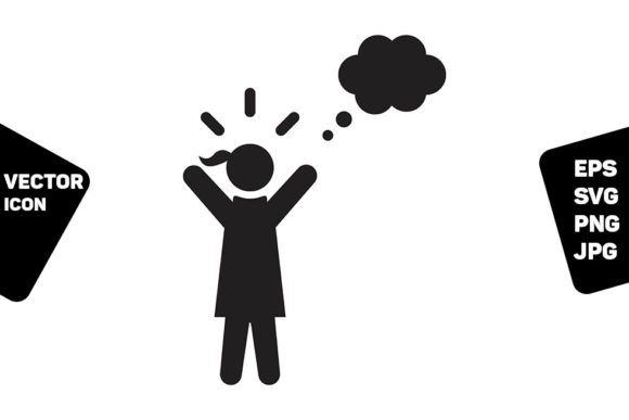 Idea Icon Vector Female Person Profile for Stronger Branding and Marketing