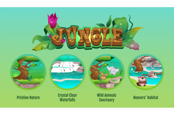 Jungle Flat Color Vector Conceptual: A Designer’s Perspective