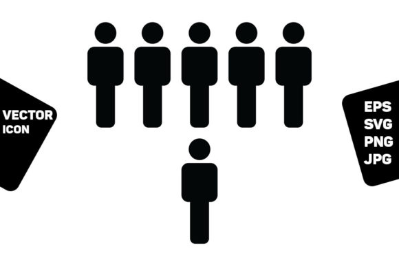 Leader Icon Vector Male Group of People: A Versatile Graphic Design Asset