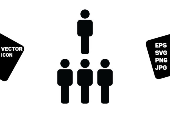 Management Icon Vector for Business Team Graphics