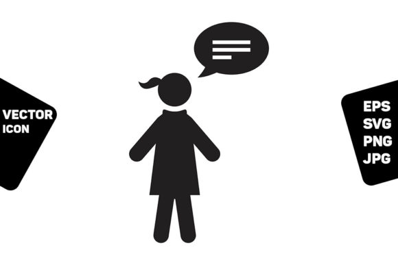 Meeting Icon Vector Female Person Symbol: A Versatile Graphic for Branding and Packaging