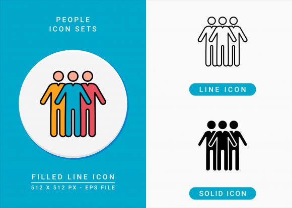 People Icons Set – A Versatile Graphic Design Asset for Digital Sellers
