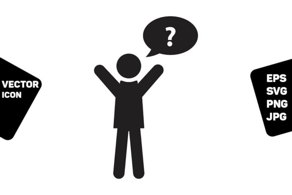 Question Icon Vector Male Person Profile: A Versatile Graphic Design Asset for Modern Branding