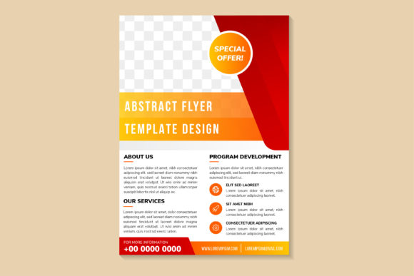 Red Orange Vertical Flyer Diagonal: A Bold Graphic Design Asset for Content Creators