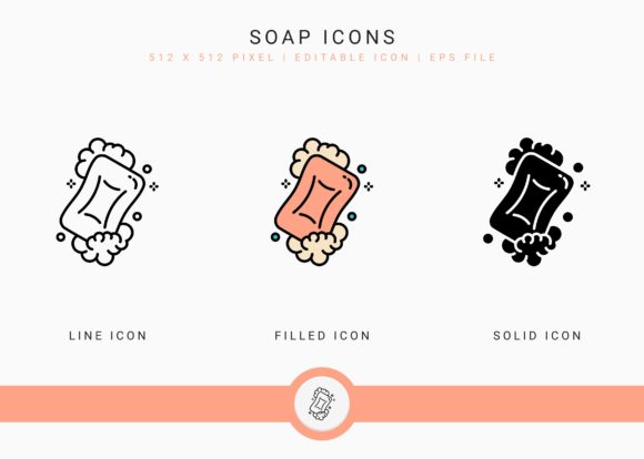 Soap Icons Set: A Modern Design Asset for Creative Branding