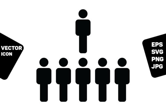 Social Network Icon Vector Group of Male: A Polished Graphic Design Asset for Content Creators