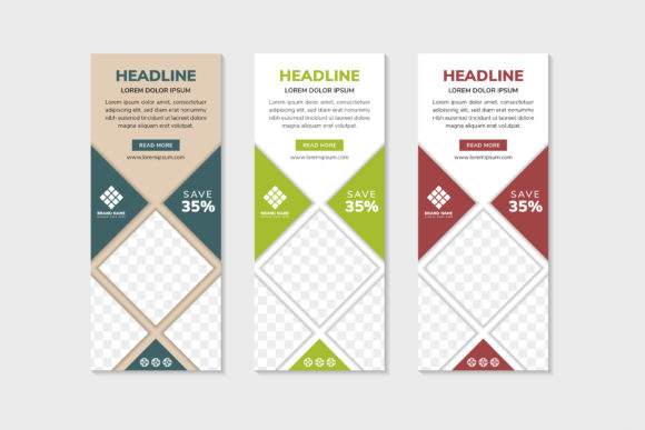 Square Triangle Vertical Banner: A Versatile Graphic Template for Crafters