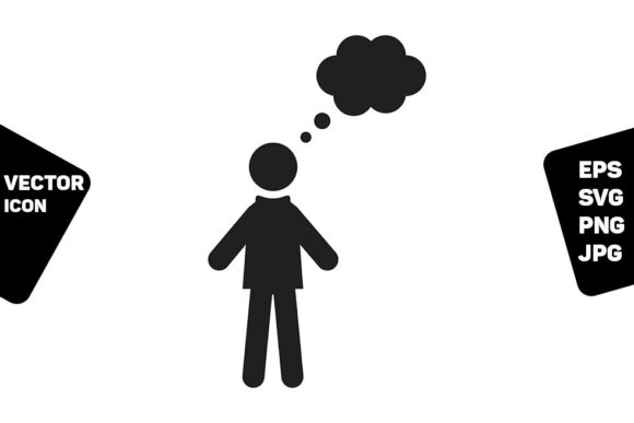 Think Icon Vector Male Person Profile: A Versatile Graphic for Local Business Branding