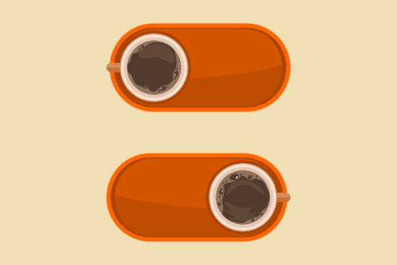Top View Coffee As Power Switch: A Modern Graphic for Content Creators